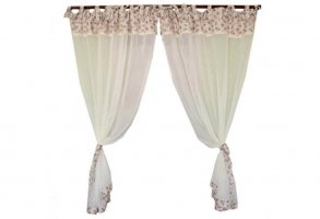 Штора Прованс батист Lilac Rose 250x145 см с кантом и мережкой (003670)