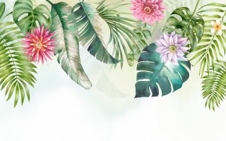 Фотообои 2 Дизайнерские листья, арт. 23770