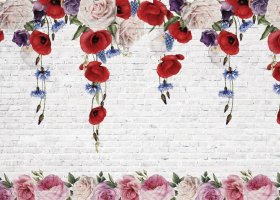 Фотообои 2 Дизайнерские цветы, арт. 17256