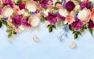 Фотообои 2 Дизайнерские цветы, арт. 24985