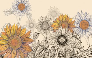 Фотообои 2 Дизайнерские цветы, арт. 29107