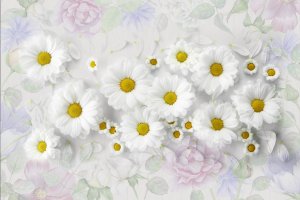 Фотообои 2 Дизайнерские цветы, арт. 31090