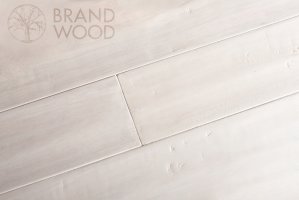 Паркетная доска Brand Wood, Гевея White состаренная 1-но пол.