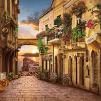 Фрески «Фрески ua», модульное панно Города арт. F-3138