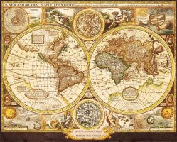 Фрески «Фрески ua», модульное панно Карты арт. F-5037