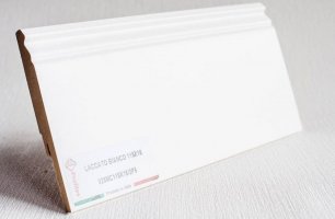 Плинтус мдф белый Luciano P5 118x16