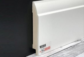 Плинтус мдф белый WainsMill арт. W205 (100x16)