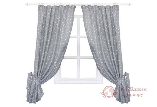 Штора Прованс Горох серый 170x136 см (011106) фото №1