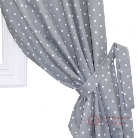 Штора Прованс Горох серый 170x136 см (011106) фото №2