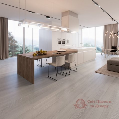 Паркетная доска Esta Parket, Ясень Elegant Dusky Grey White Pores 1-но пол. фото №2