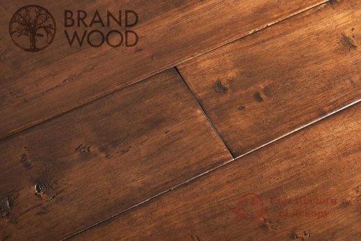 Паркетна дошка Brand Wood, Гевея Brown зістар. 1-но пол. фото №1