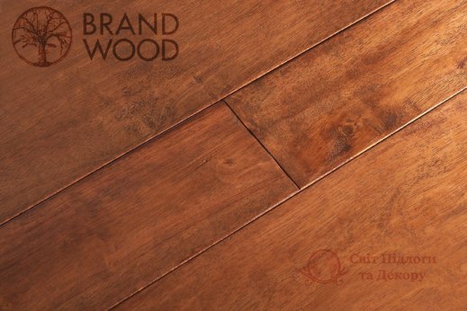 Паркетна дошка Brand Wood, Гевея Red зістарена 1-но пол. фото №1