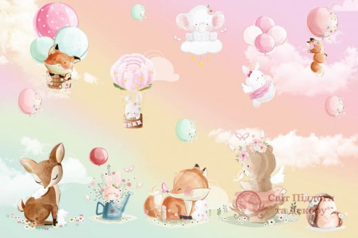 Фотошпалери 2 Little kids, арт. 29995 фото №1