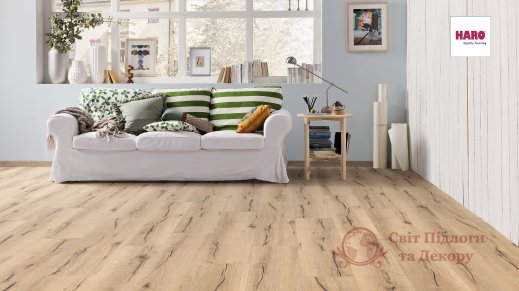 Ламінат Haro, кол. Tritty 100 Campus, Дуб Італіка кремовий 532060 фото №3