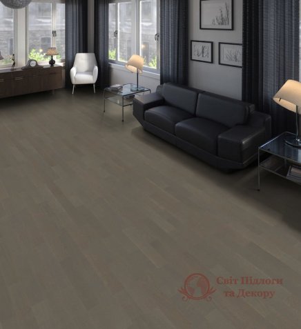 Паркетна дошка Haro, кол. Allegro 4000 Strip, Дуб графит сірий 540137 фото №2