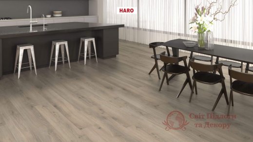 Ламінат Haro, кол. Tritty 200 Aqua, Дуб Емілія оксамитово-сірий 540244 фото №3