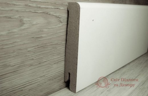 Плінтус мдф білий Pedross 6048 80x16 фото №1