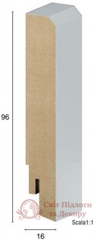 Плинтус мдф белый Luciano M2 92x16 фото №2