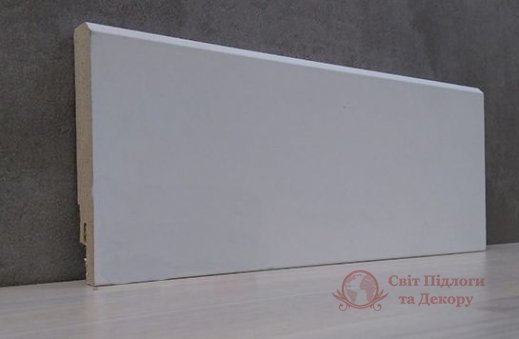 Плинтус мдф белый Luciano M2 92x16 фото №1