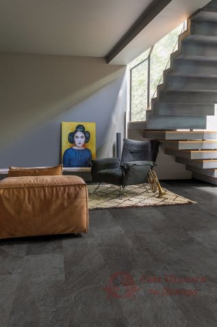 Вінілова плитка Quick-Step Ambient Glue Plus, Сланець чорний AMGP40035 фото №4