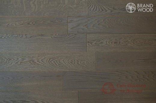 Паркетна дошка Brand Wood, Дуб Сірий D75 (темний) фото №1