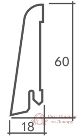 Плінтус дерев'яний шпонований «ДЕ плінтус» 60x18 фото №2