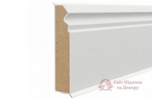 Плинтус мдф Dollken колл. Cubu Hamburg 100, арт. 5012 Белый 100x16 фото №1