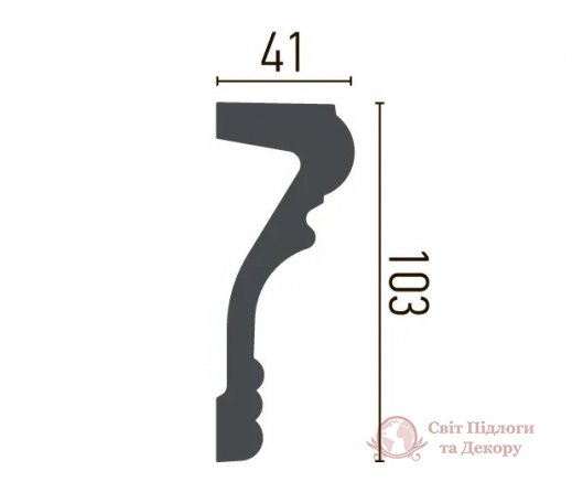 Молдинг гнучкий Gaudi Decor арт. CR 512 Flexi фото №2