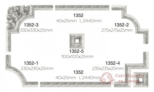 Кутовий елемент Home Decor арт. 1352-2 фото №2