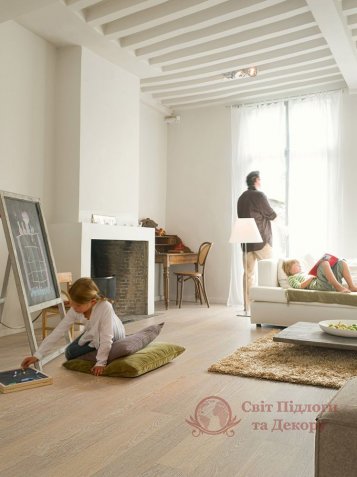 Ламинат Quick Step, колл. Eligna, Доска дубовая отбеленная U 1896 фото №2