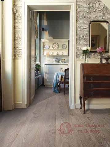 Ламінат Quick Step, кол. Elite, Дошка дуба светло-серого старин. UE 1406 фото №2