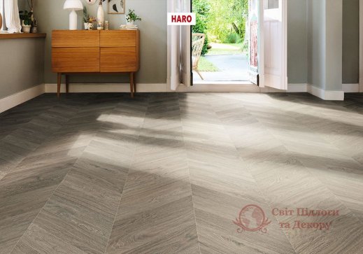 Ламинат Haro, колл. Chevron, Дуб Grey 545182 фото №3