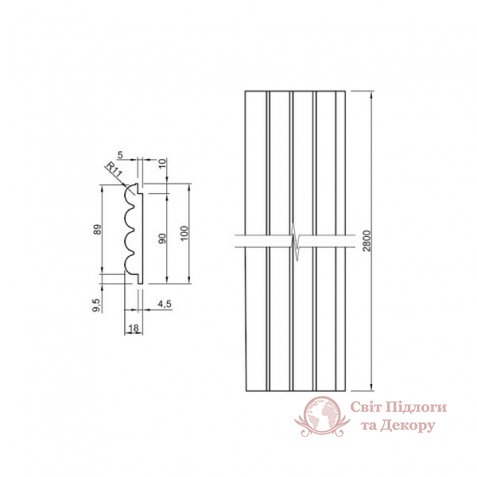 Стеновая панель AGT LB 2200 Классик Тик 248 фото №2