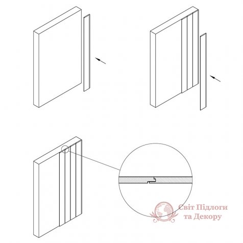Стінова панель AGT LB 2250 Унідекор Світло-сірий шовк 729 фото №3