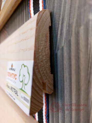 Плинтус деревянный шпонированный Luxprofile 60x19 фото №2