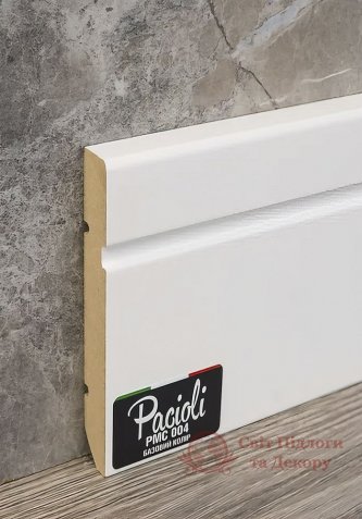Плинтус мдф белый Pacioli колл. Classic 100x16, арт. PMC-004 фото №1