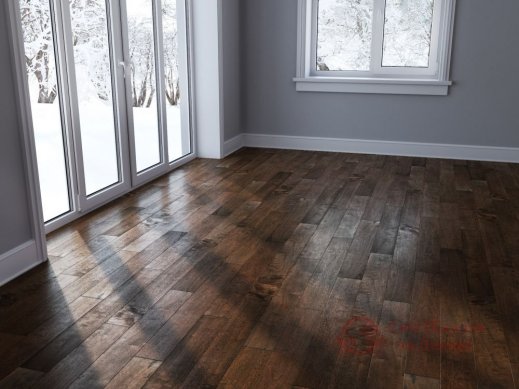 Экзотический паркет Brand Wood, Гевея Американский орех лак фото №2