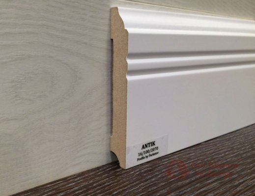 Плинтус мдф белый Parketov Antik фото №1