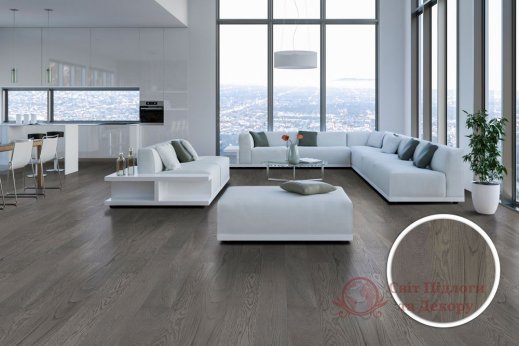 Паркетная доска Esta Parket, Дуб Dusky Grey Brushed 1-но пол. фото №3