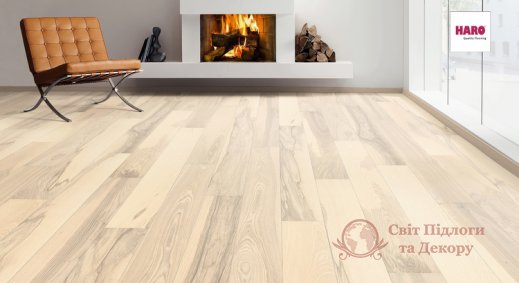 Паркетная доска Haro, Ясень песочно-белый универсал 535452, 1-но пол. фото №3