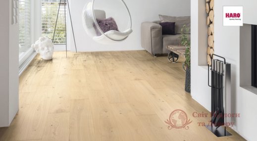 Паркетная доска Haro, Дуб песочно-белый маркант 536545, 1-но пол. фото №2