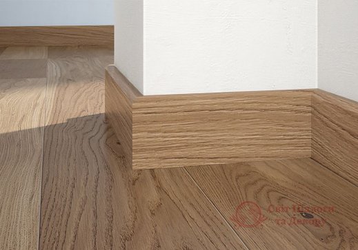 Плінтус шпонований Barlinek Ясен Hazelnut P50 60x16 фото №2