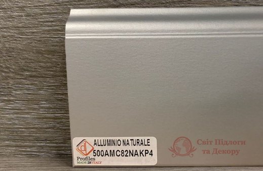 Плинтус мдф алюминий Luciano колл. P4 82x15, арт. 500AMC82NAKP4 фото №1