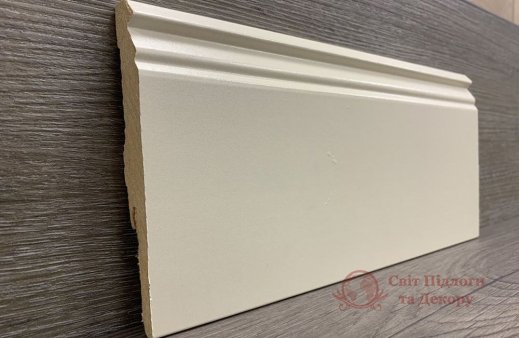 Плинтус мдф белый Luciano P5 118x16 RAL 1013 фото №1 Плинтус мдф белый Luciano P5 118x16 RAL 1013 фото №1