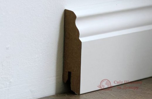 Плінтус мдф білий Pedross 5910 70x15 фото №1