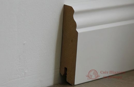 Плінтус мдф білий Pedross 6339 80x18 фото №1