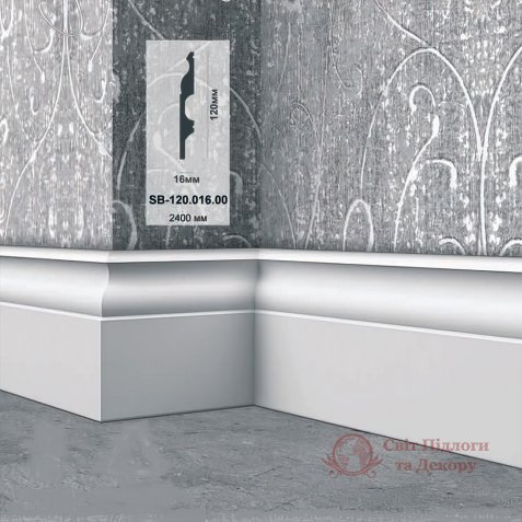 Плінтус для підлоги Perimeter арт. SB-120.016.00 фото №2