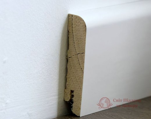 Плінтус мдф білий Pedross FS80 80x17 фото №1