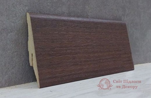Плінтус мдф Super Profil СП1255, Горіх темний коричневий 55x19 фото №1