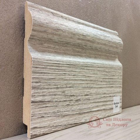 Плинтус мдф Super Profil СП16110, Монблан Грей пепельный 110x16 фото №1